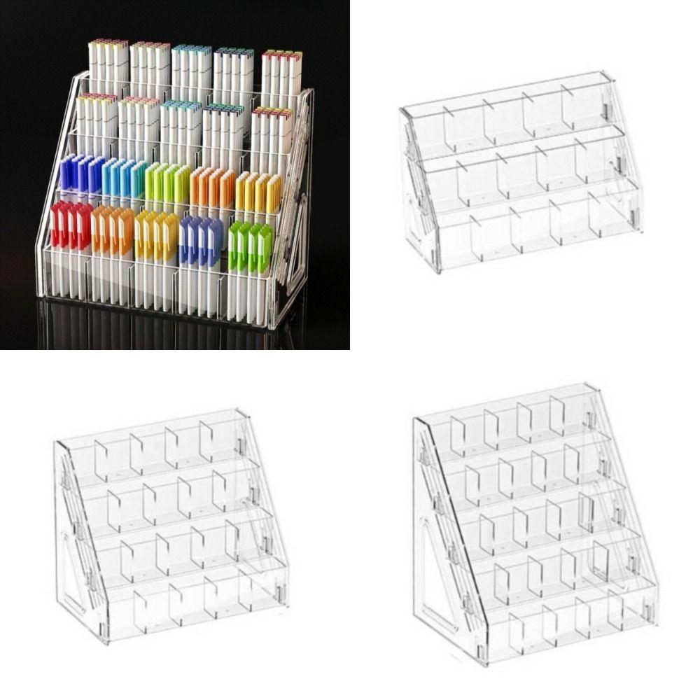 Large Capacity Watercolor Pencil Storage Rack Acrylic Marker Pen Storage Box Office/School