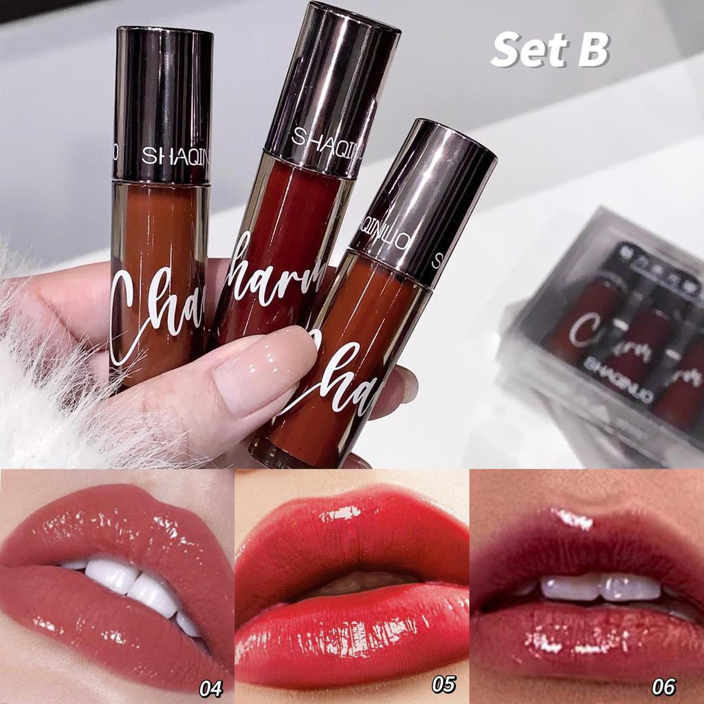 SHAQINUO Блестящий и объемный блеск для губ. Питательный и увлажняющий блеск для губ. Не привередлив к коже и придающий объем губам. Удобен для путешествий.