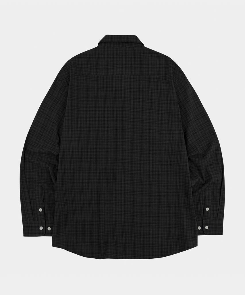 LETTERCOMO City Pop French Check Shirt Smoked Black