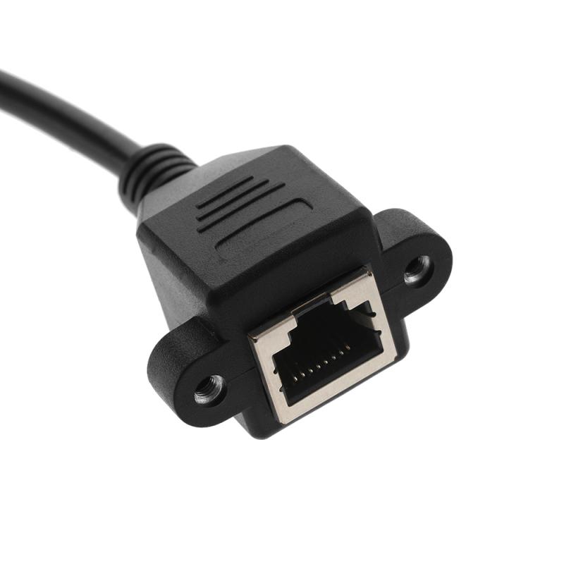 Кабель RJ45 «папа-мама» с винтом для крепления на панели Ethernet-удлинительный кабель локальной сети RJ45 «мама-папа»