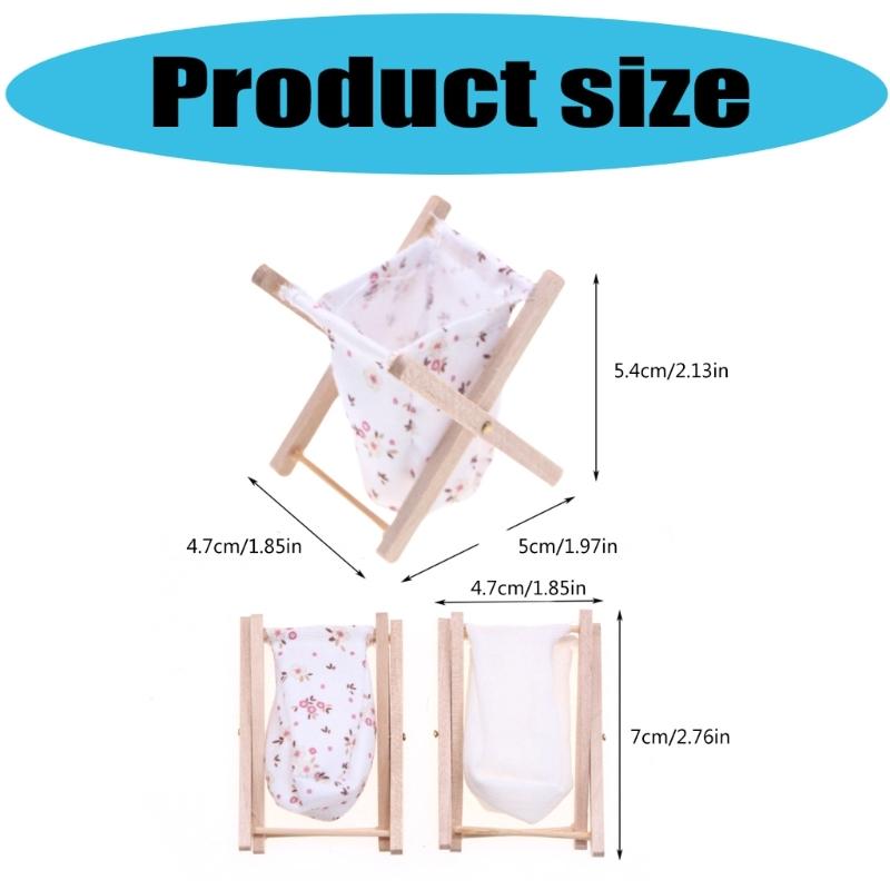 1:12 Miniature Wooden Folding Dollhouses Laundry Basket for Bathroom Decoration Miniature Model