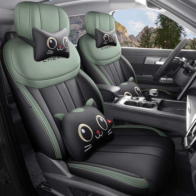 New Model Universal Full Leather Car Seat Cushion for Fengyun T6, Five-Seat, All-Season