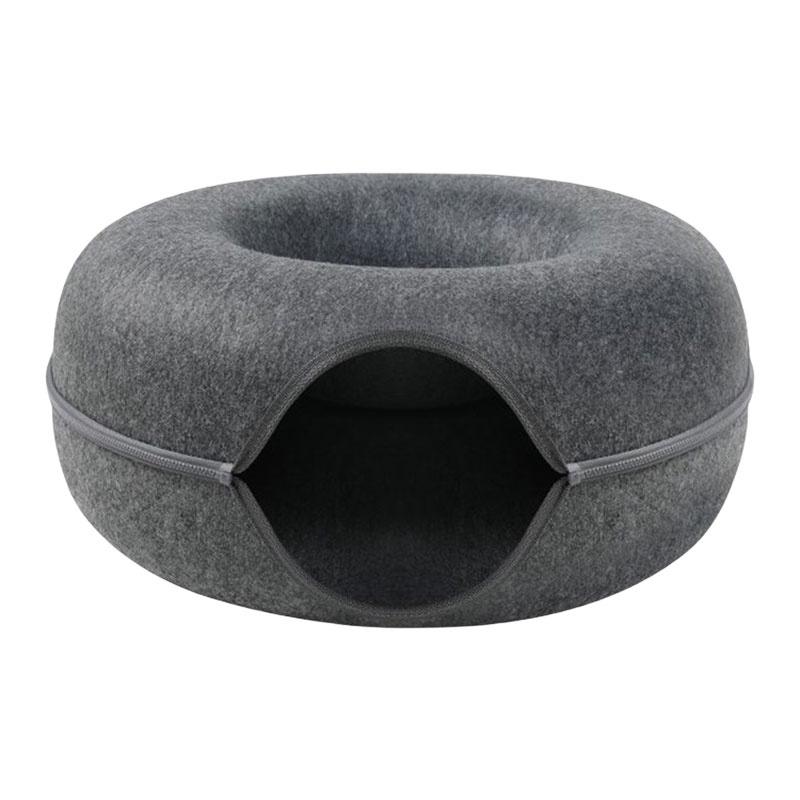 Plush Felt Cat Bed Circular Tunnel Design For Cats Of All Seasons Soft And Removable