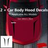 2 шт. Черные универсальные гоночные полосы на капот автомобиля, наклейка для автомобиля, внедорожника, грузовика