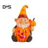 Хэллоуин тыквенный фонарь смоляной гном держит статую тыквы светящаяся фигурка дворового гнома для домашнего декора двора