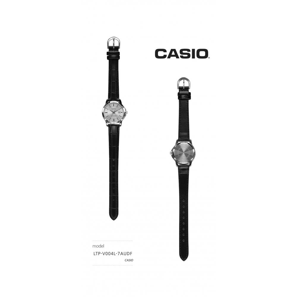 Casio Ltp V004l 7audf Ltp V004l 7a Аналоговые Часы С Кожаным Ремешком Для Студенток