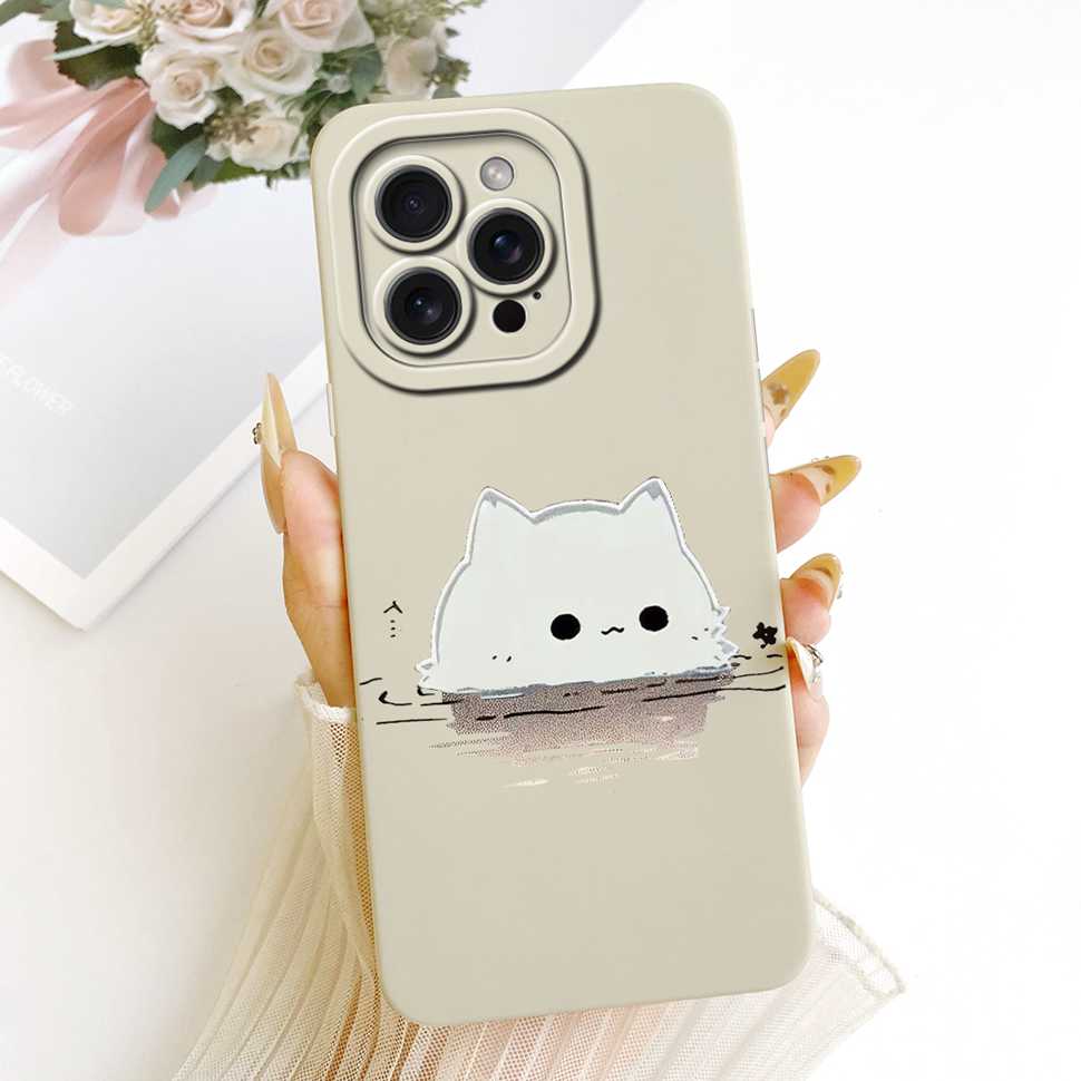 For iPhone 15 Pro A2848 A3101 Case Fashion Cartoon Print Soft Silicone Cover For iPhone 15Pro A3102 A3104 Phone Shell Bumper