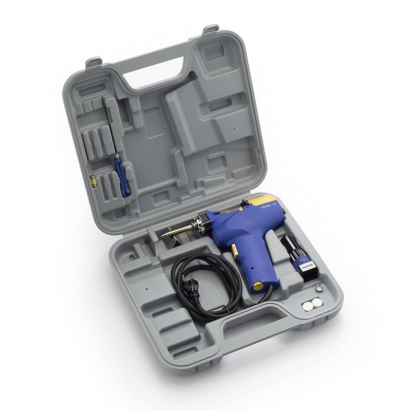 HAKKO FR301-82 Паяльный отсос с регулировкой температуры (тип регулятора - диск), ручной тип, 2-контактная заземленная вилка