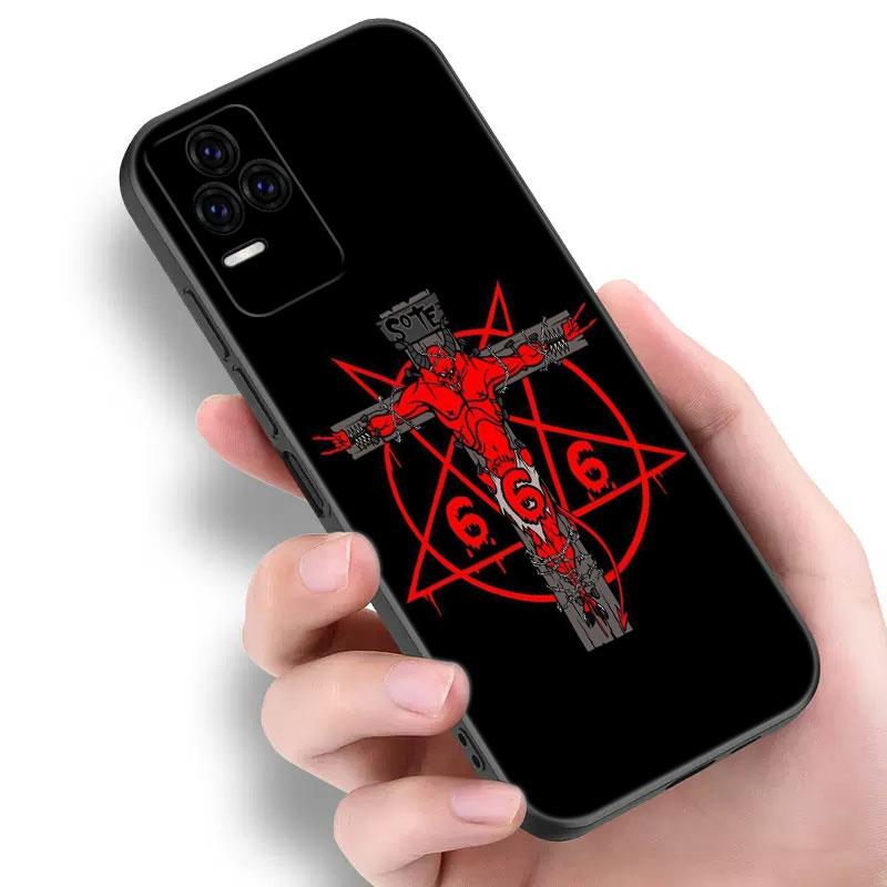 Demonic Satanic Scary Skull Phone Case For Xiaomi POCO F2 F3 M2 M3 M4 X3 X4 Pro NFC F4 GT 5G F1 X2 C3 C31 C40 M5S Black Cover
