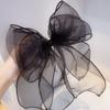 Yarn Bow Hair Clip Hair Accessories Sweet Organza Oversized Long Ribbon Hairpins Women Girls Fashion Headdress