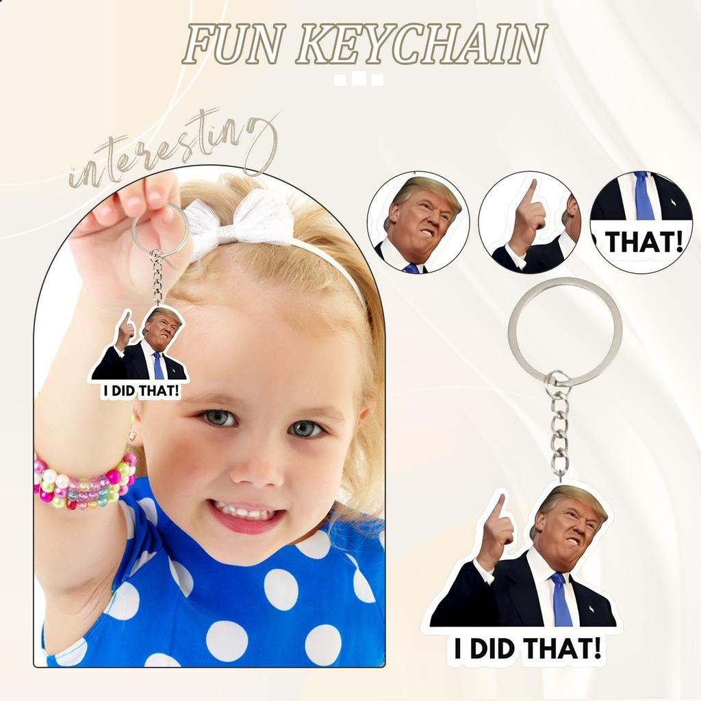 Flag Keychain Bring Back United States Keychain Fun Keychain Key Pendant Key Ring