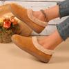 Winter New Flat Cotton Shoes Women's Round Head Deep Mouth Suede Non-slip Wear Comfortable Low Top Shoes