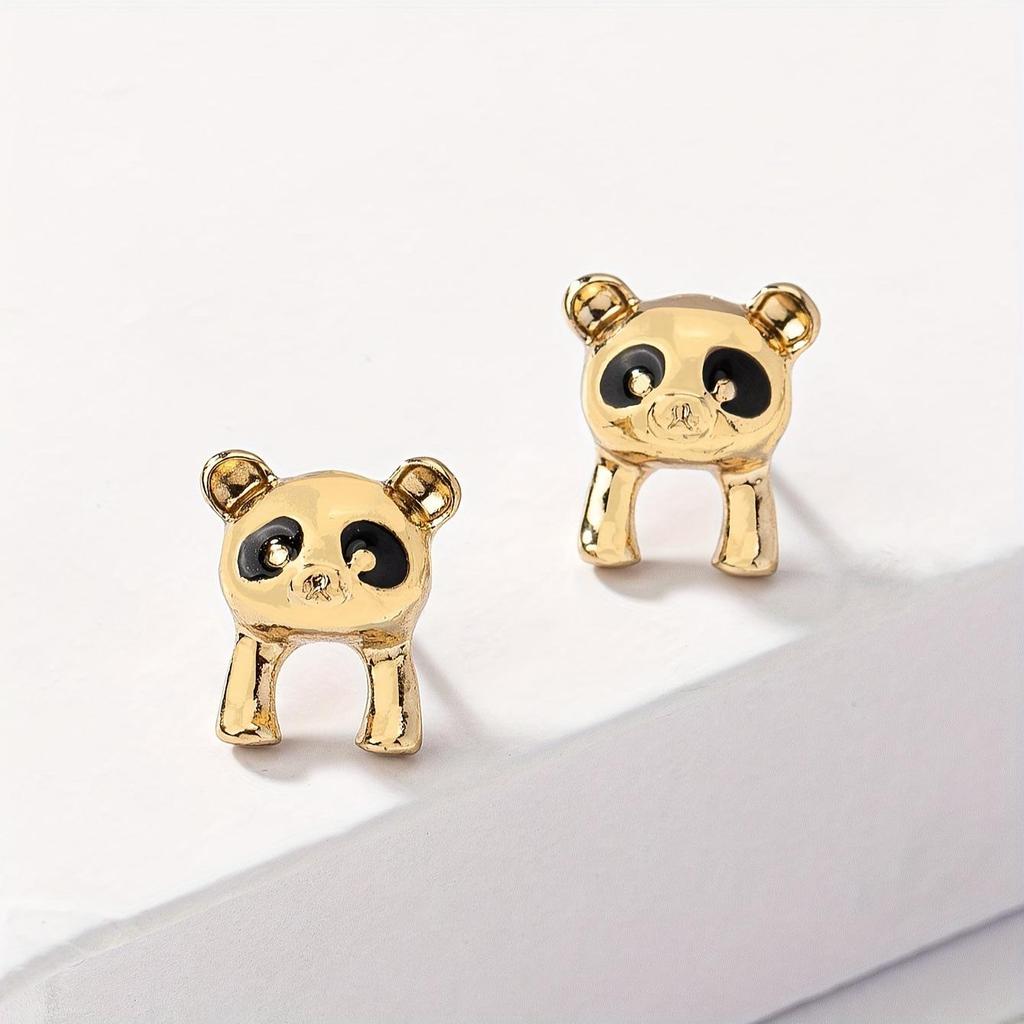 Panda Stud Earrings - Cute, Simple, and Versatile Design
