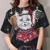 Модная женская футболка с 3D принтом мультфильма аниме кота и круглым вырезом, белая женская одежда с короткими рукавами, летние топы для отдыха, пуловер