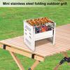 Складная наружная печь-гриль для барбекю с сумкой для хранения, прочная, из нержавеющей стали, многофункциональная