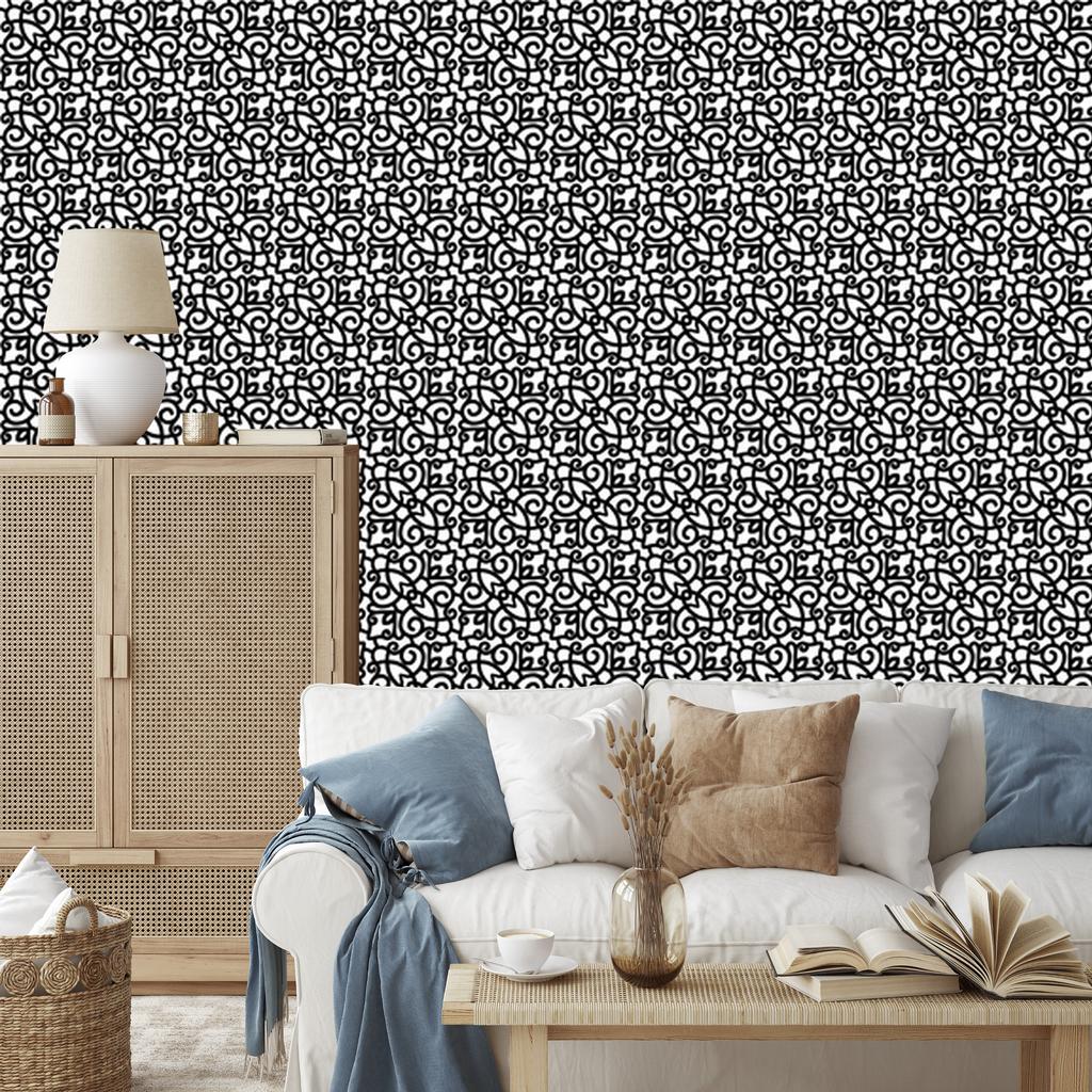 Ornamental pattern wallpaper for living room and bedroom 50x1000