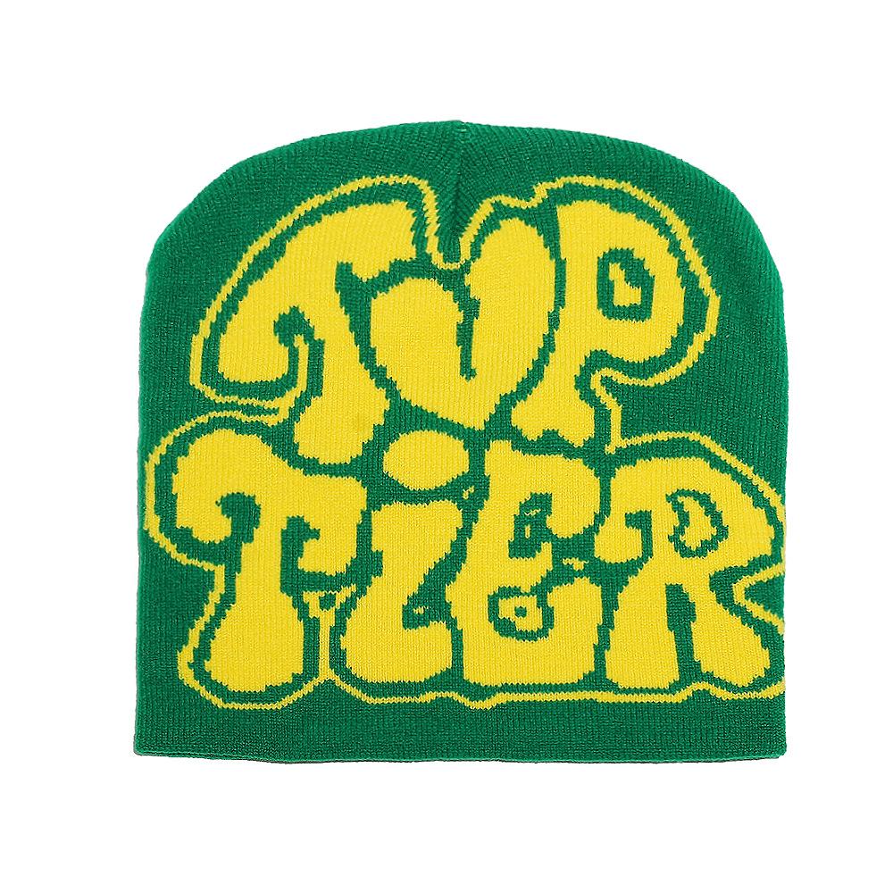 Jacquard Letter Beanie Hat Winter Cold Warm Love Wool Hat Knitted Hat Cold Hat Men and Women