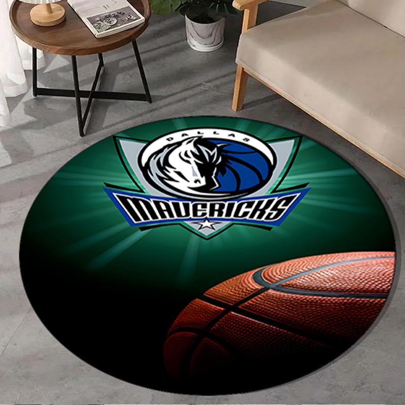 DALLAS BASKETBALL TEAM Round Rug for Livingroom,Bedroom, Palyroom, Chair Rug, Area rug, Circle Carpet, Large Size Fan Christmas gift