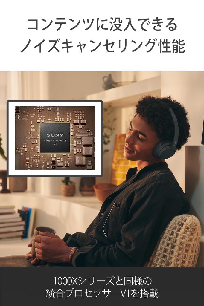 Sony Беспроводные наушники Шум Bluetooth Легкие Окружающий звук 360 Reality Audio Черные Шумоподавление WH-CH720N Подавляющие, Совместимые, Дизайн,