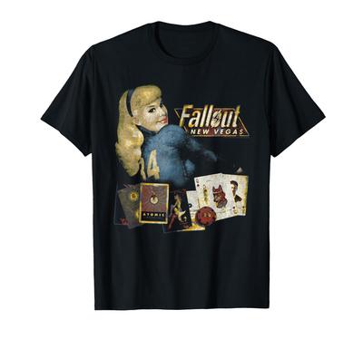 Fallout New Vegas Винтажная Потертая Пин-ап Казино Видеоигра Футболка