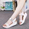 Ladies Chunky Wedge Sandals Women Summer High Heels White Sandals Flat Platform Sport Shoes