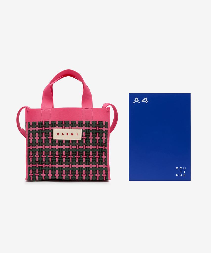 Marni Small Shopping Knit Jacquard Tote Bag - Multicolor / Shmp0083Q0P5799Zo602