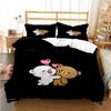 Cute Bubu Dudu Cartoon Bear Panda Duvet Cover Kawaii Bedding Sets Soft Quilt Cover and Pillowcases SingleDoubleQueenKing Boys