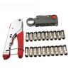 Coaxial Cable Manual Crimping Tool Set Kit For  F Connector RG59 RG6 Coax Cable Crimper With 20pcs Compression Connectors