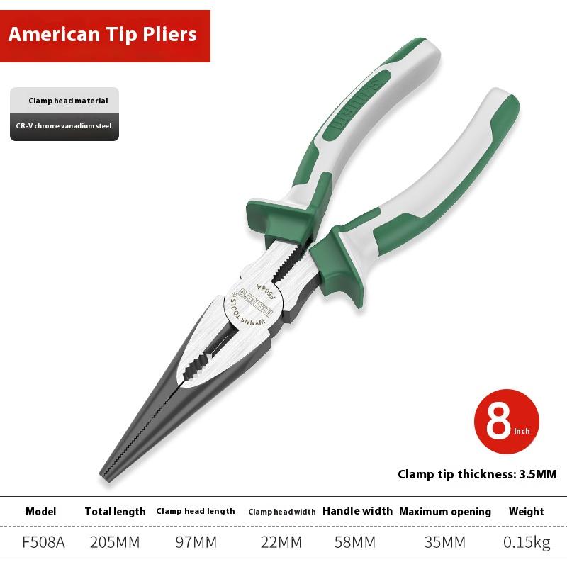 Электрик Кабельный кусачки Плоскогубцы 6" 8" Длинногубцы Кусачки Зачистка Обжим Ручной инструмент