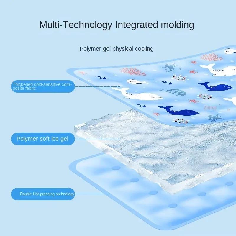 Самоохлаждающийся коврик для морских животных для собак и кошек с порошком ледяного кристалла