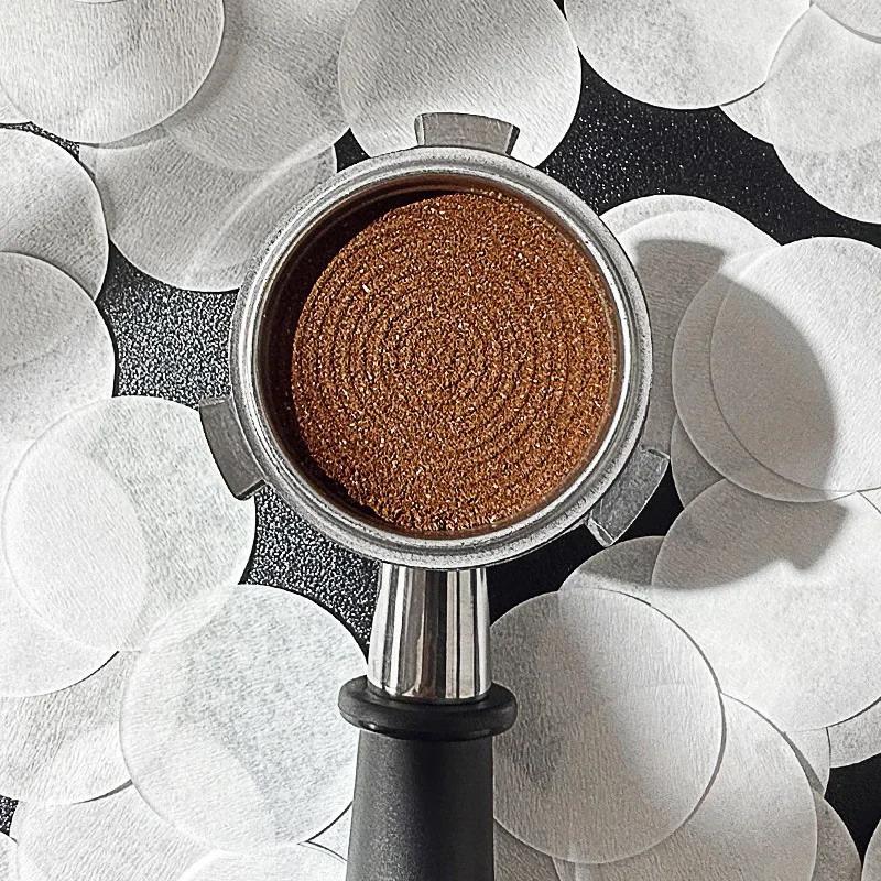 Бумага для кофейных фильтров 51 мм 53 мм 58 мм Круглая Одноразовая Бумага для Вторичной Водной Фильтрации Аксессуары для Эспрессо Портафильтра Инструменты Бариста