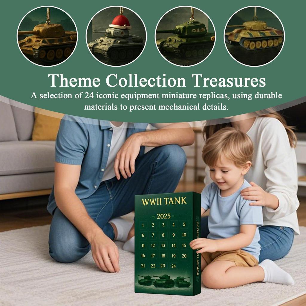 2025 Advent Christmas Calendar 2D Acrylic Tank Ornament 24 Day Countdown Home Decoration for Wall Window Door Holiday Xmas Gift