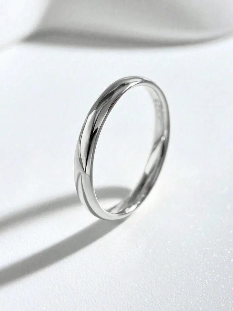 925 Sterling Silver Zircon 3mm Circular Aperture Fashionable Ring For Women Engagement Wedding Luxury High Quality Fine Jewelry