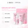 Sakura Skin Care 3pcs/Set Brightening Facial Serum Lighten Blemishes Cream Moisturizer