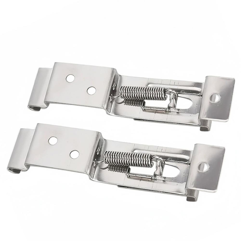 2 шт., нержавеющая сталь, прямоугольный подпружиненный кронштейн для номерного знака автомобиля, зажимы для держателя рамы автомобиля, зажимы для номерного знака прицепа