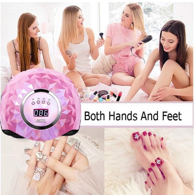 600W UV LED Nail Lamp High Quality Nail Dryer Lamp with Automatic Sensor LED Light 4 Timer Professional Manicure Pedicure Nail Epuipment