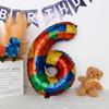 32-Inch US Number Birthday Party Balloons - Individual Aluminum Film