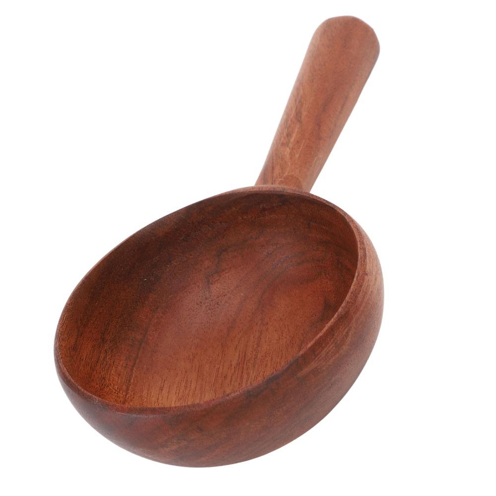Solid Wood Wooden Ladle Multifunctional Wooden Serving Spoon Tablespoon Wooden Water Ladle  Cooking