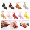 Bulldog Dog Keychain Accessory PU Leather Dog Lover Keyring Backpack Decoration for Pet Lovers and Car Enthusiasts