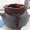 Bracelet Wooden Bead Bracelet Stress Relief Fake Sandalwood Buddhist Buddha 4-Layer Wrist Chain Men Women Bracelet Bangles