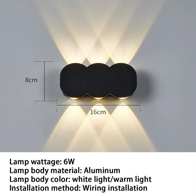 Aluminium LED Wall Light Outdoor Indoor 4W 6W 8W 10W AC85-265V Up Down White Black Modern Light For Home Garden Bedroom Corridor