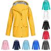 Rain Jacket Women Rain Coats for Women Waterproof Long Hooded Trench Coats Windbreaker Travel Jacket