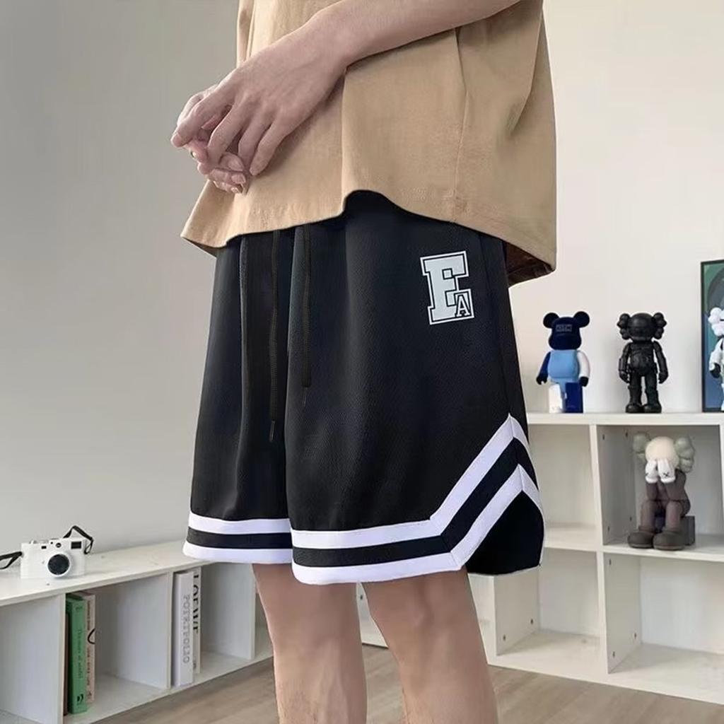 Мужские летние повседневные свободные спортивные трендовые дышащие пляжные шорты с принтом