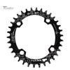 Для велосипеда круглая/овальная 104BCD 32T 34T 36T 38T узкая широкая одинарная звездочка