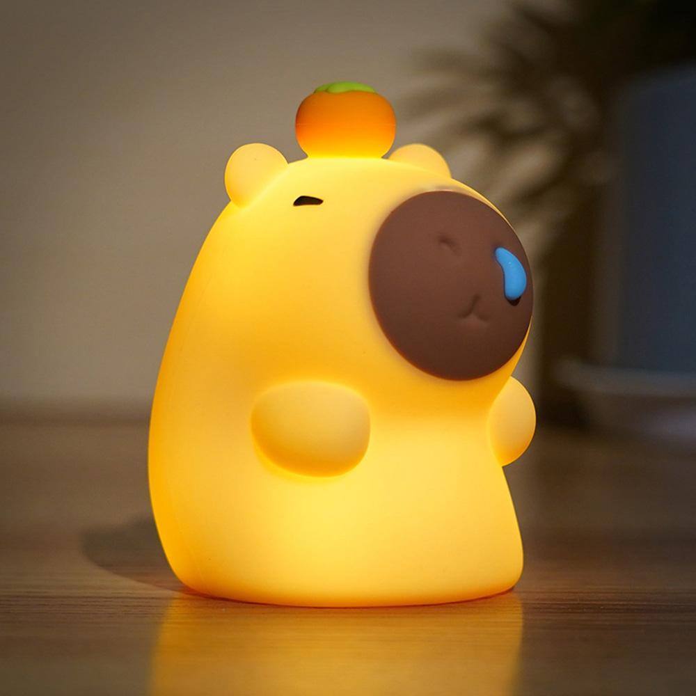 Силиконовые ночники Capybara портативные USB перезаряжаемые сенсорные лампы с животными для детского подарка домашнего декора спальни