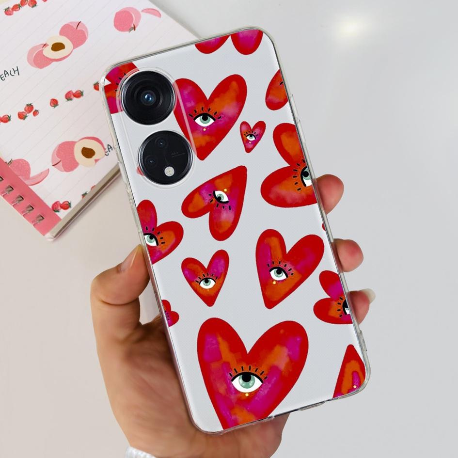 6.43" For OPPO Reno8 T 4G Case Soft Silicone Cover Cute Fashion Printed Bumper Funda For OPPO Reno 8T CPH2481 Coque Reno8T Cover