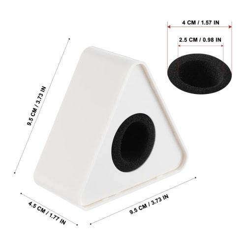 EXCEART Interview Microgo ABS Injection Molded Interview Microphone Station Microphone Flag Advertising Image Enhancement Portable Set of 2 (White Tri