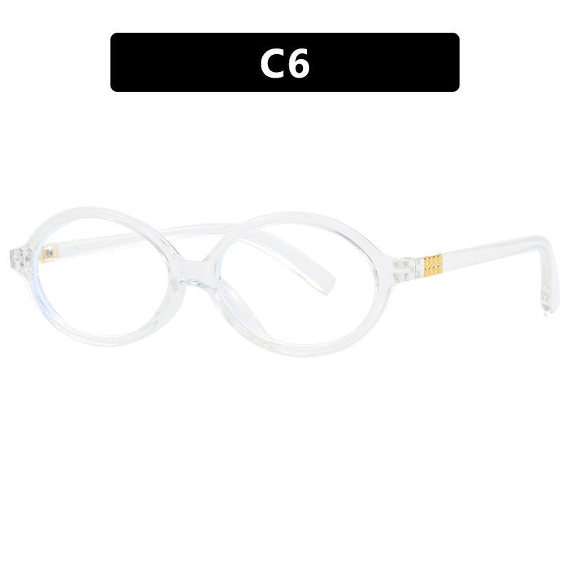 Oval Small Frame Plain Glasses Personalized Anti-blue Light Glasses Eye Protection Korean women Optical Spectacle Eyeglass