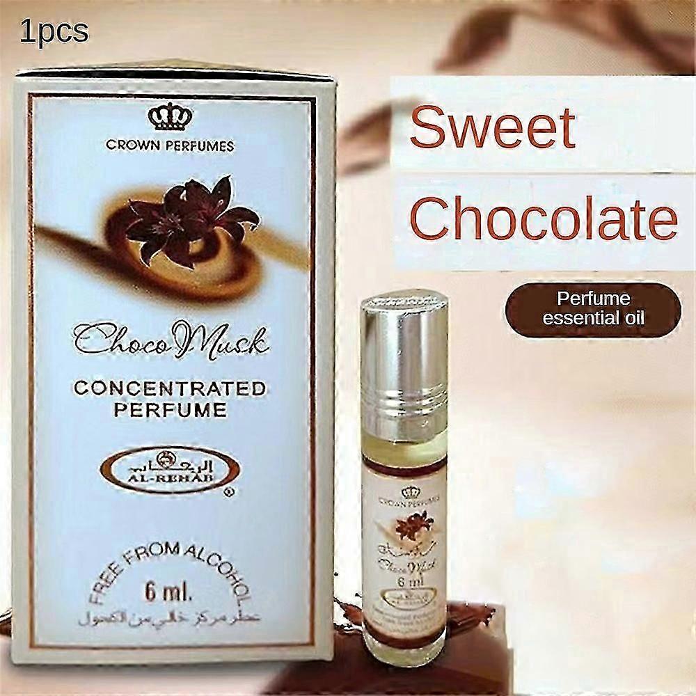 Choco Musk Perfume Oil Roll On 6ml Sweet Chocolate Scented Fragrance Oil for Women and Men with Long Lasting Scent