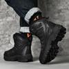 Модные повседневные мужские зимние ботинки Удобные осенью и зимой Толстая подошва, увеличивающая рост, стиль Для улицы Теплые хлопковые ботинки Размер-48